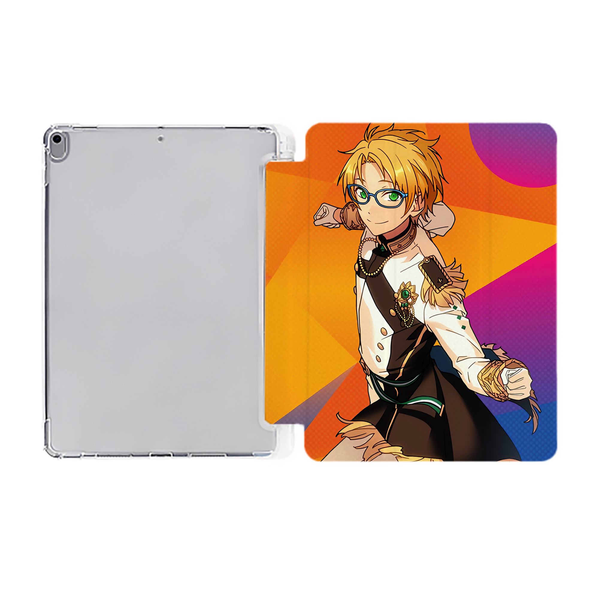 （画像用） あんさんぶるスターズ! Ensemble Stars IPad ケース ペン収納付き 三つ折りスタンド PUレザー×シリコン 対応機種9.5/10.5/10.9インチ